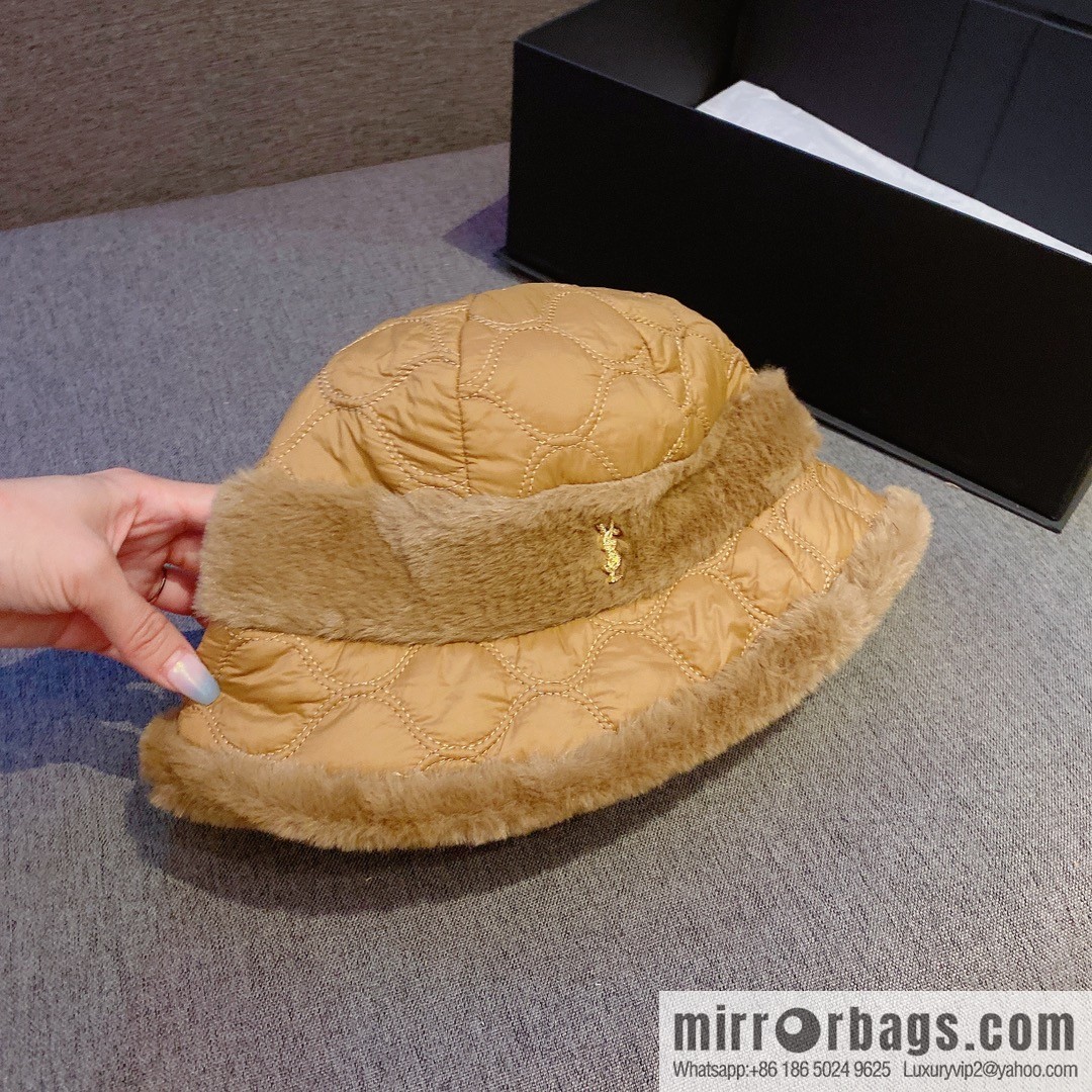YSL Saint Laurent air cotton bucket hat