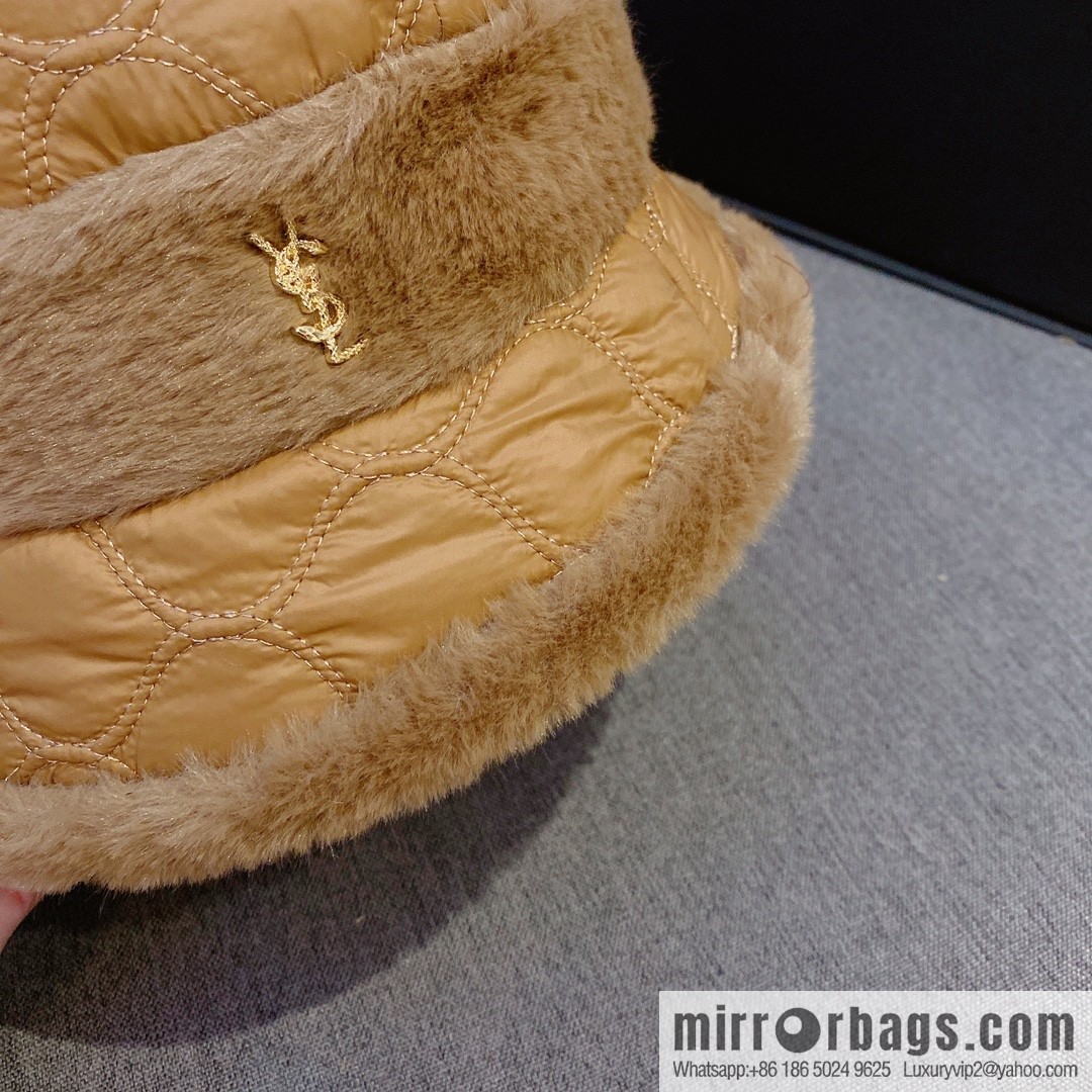 YSL Saint Laurent air cotton bucket hat