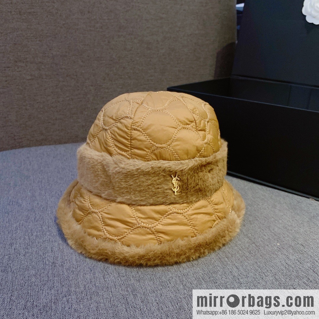 YSL Saint Laurent air cotton bucket hat