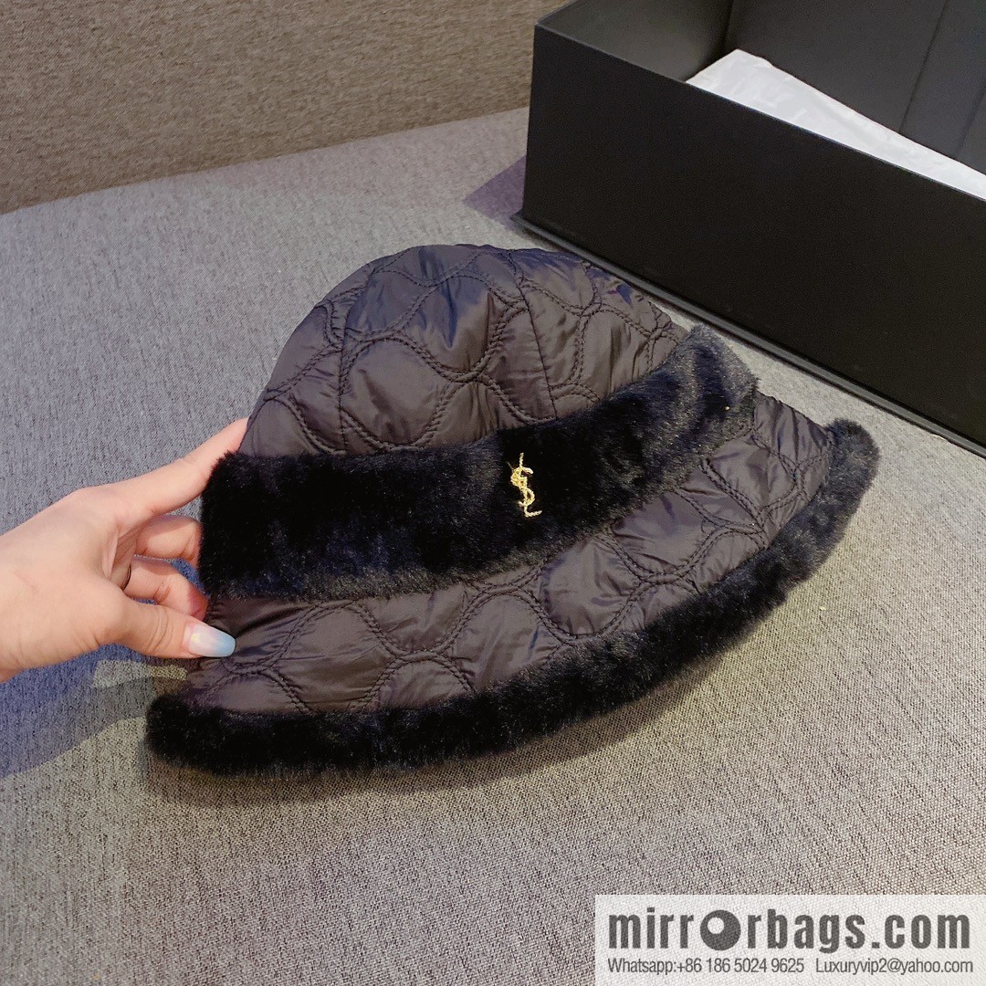 YSL Saint Laurent air cotton bucket hat