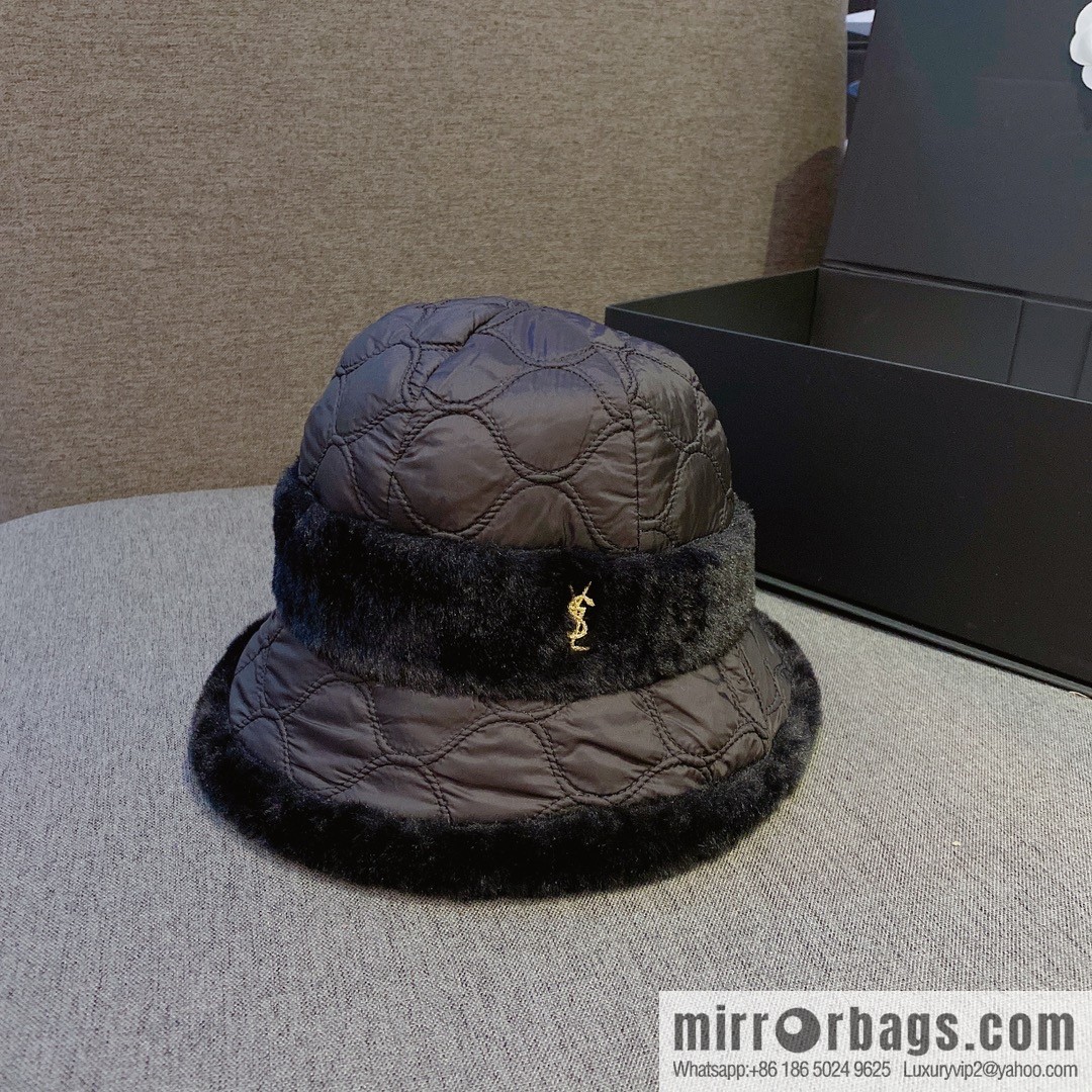 YSL Saint Laurent air cotton bucket hat