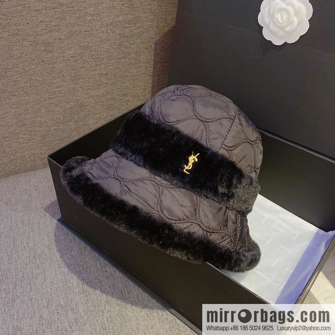 YSL Saint Laurent air cotton bucket hat