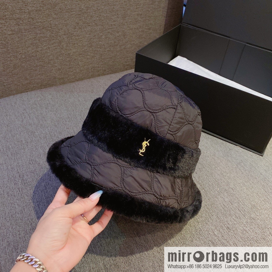 YSL Saint Laurent air cotton bucket hat