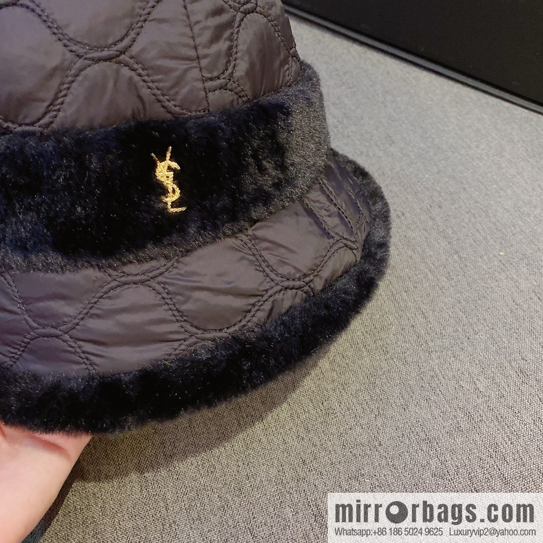 YSL Saint Laurent air cotton bucket hat