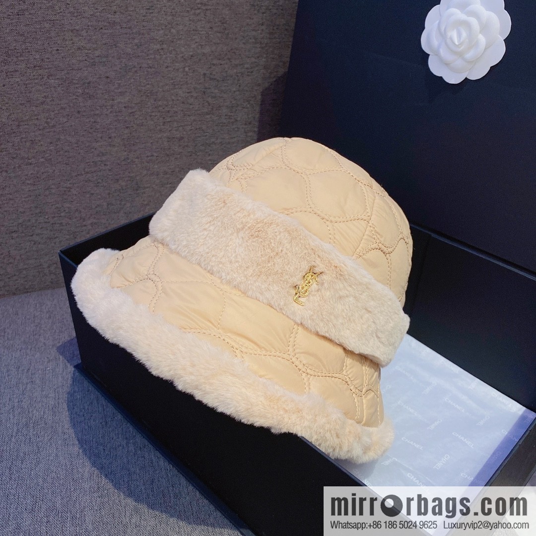 YSL Saint Laurent air cotton bucket hat