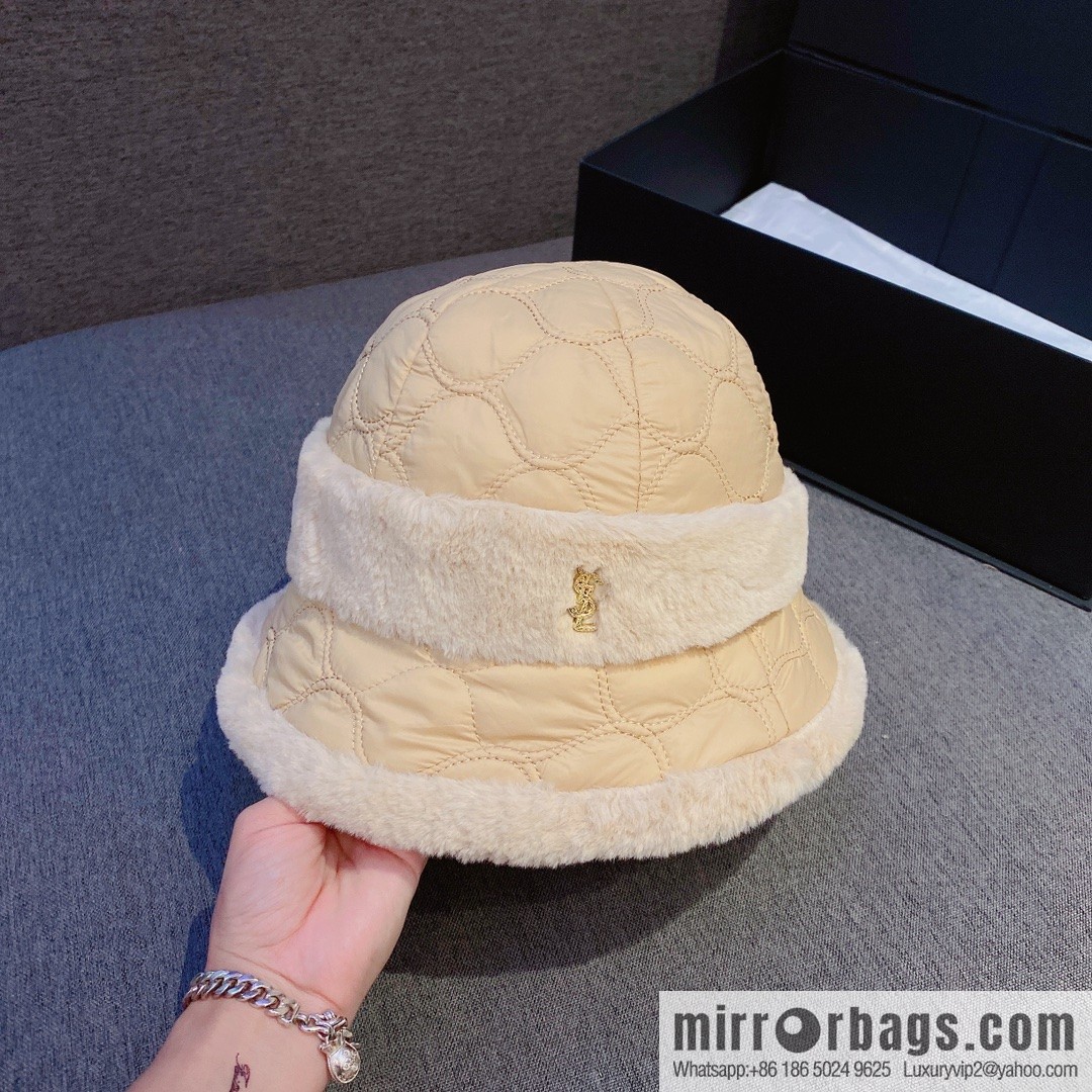 YSL Saint Laurent air cotton bucket hat