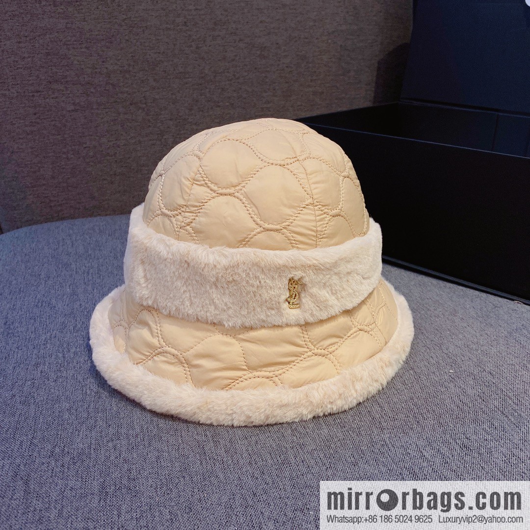 YSL Saint Laurent air cotton bucket hat