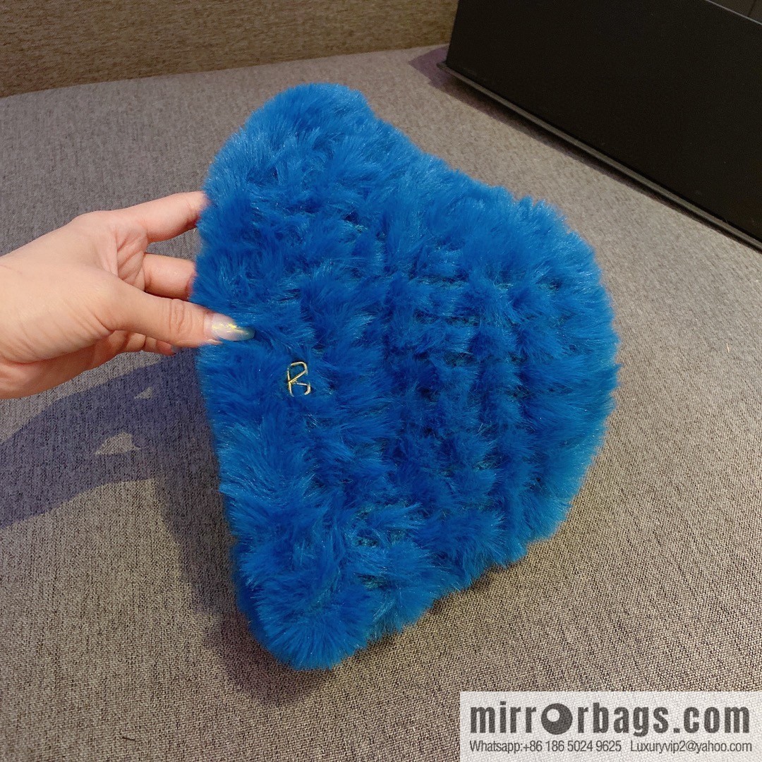 VALENTNNO rabbit fur bucket hat