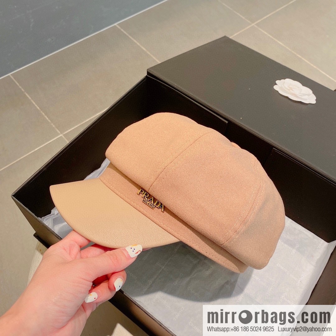PRADA Prada 2022 autumn and winter new duck tongue pumpkin hat