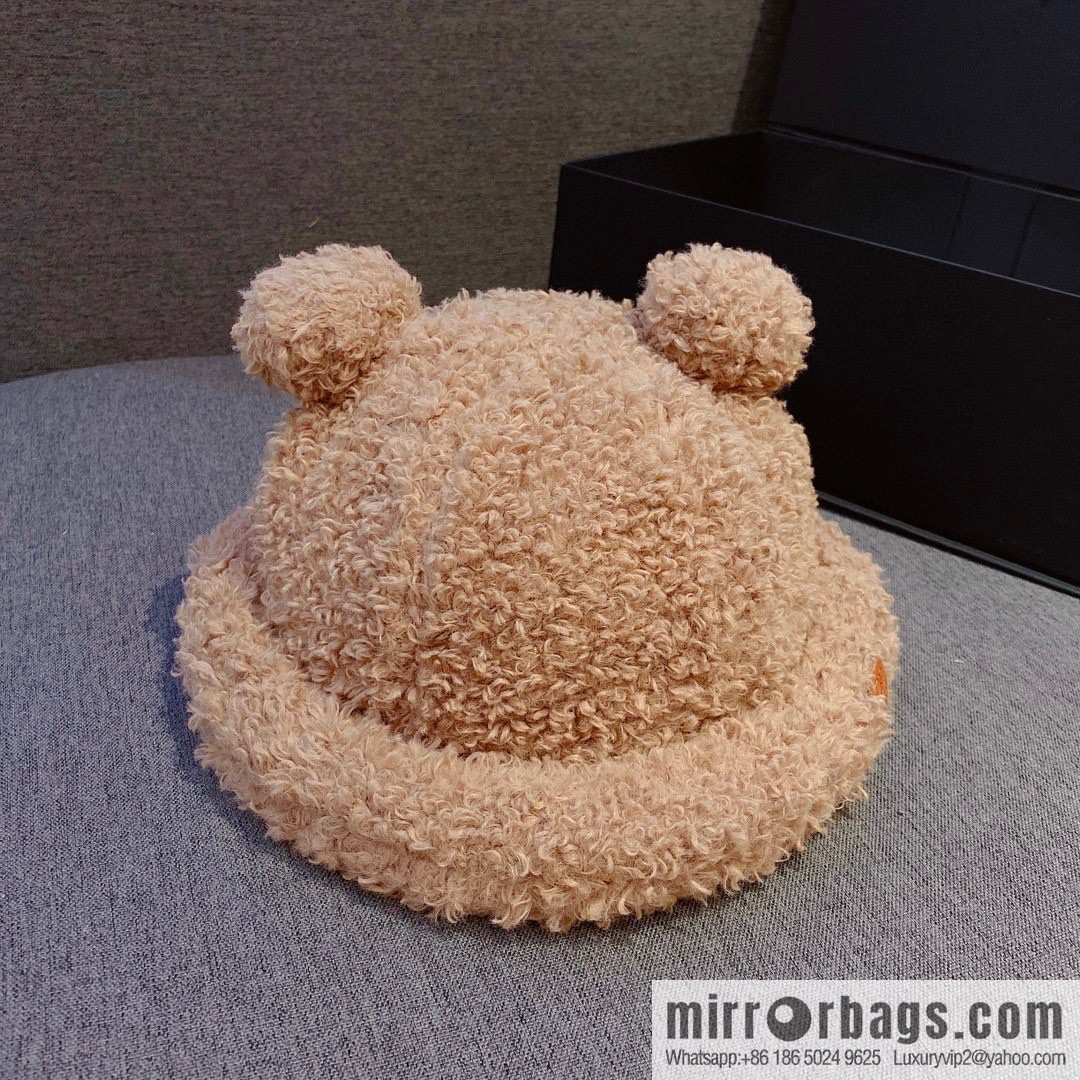 LOEWE 2022 autumn and winter new lamb wool bucket hat