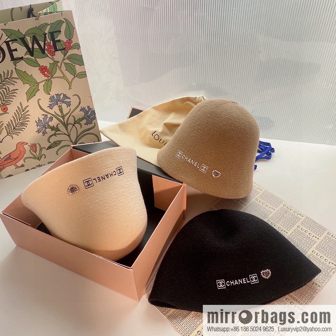 Chanel 2022 autumn and winter new wool bucket hat