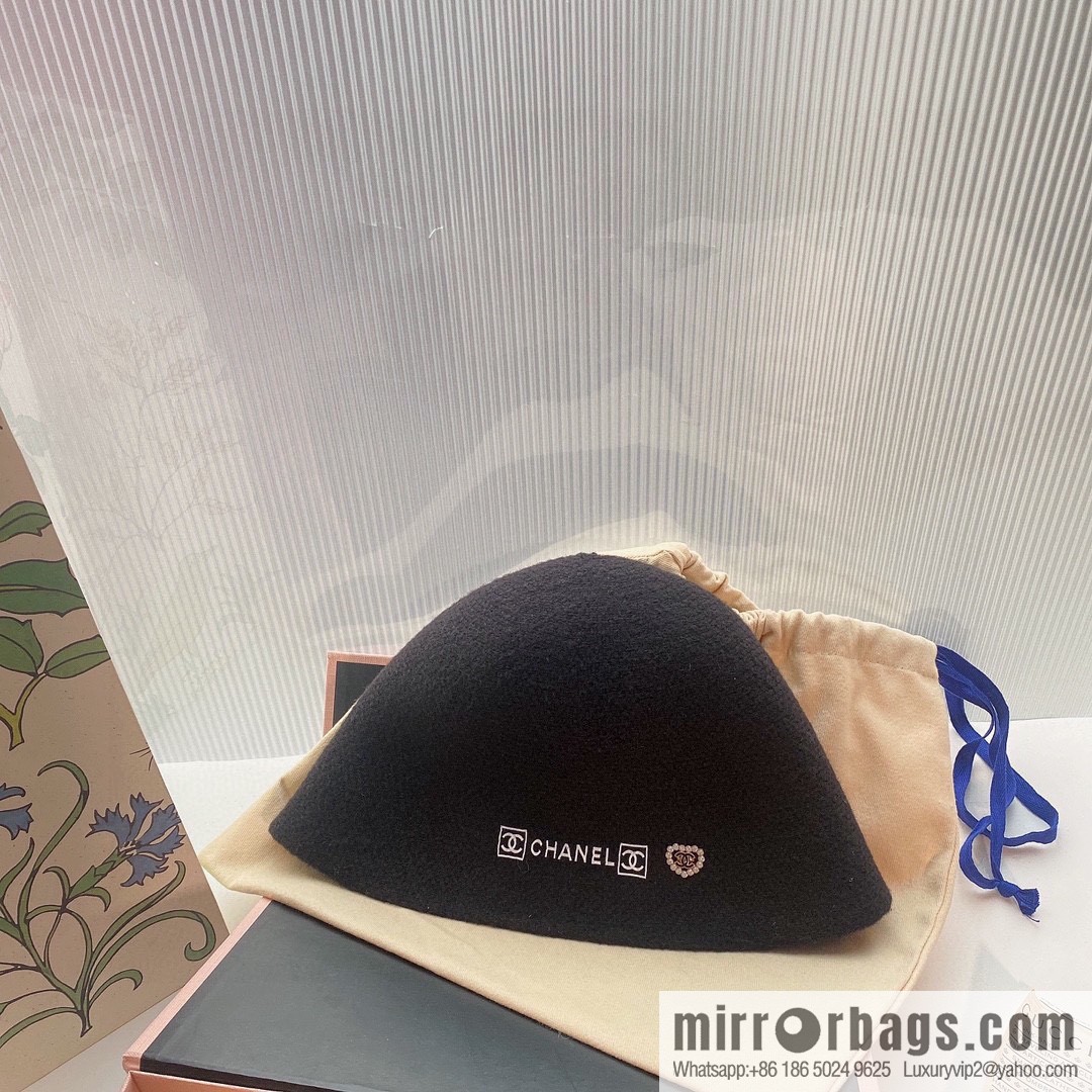 Chanel 2022 autumn and winter new wool bucket hat