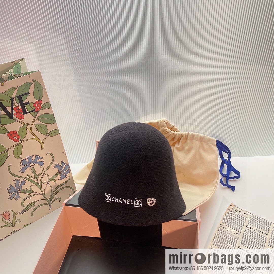 Chanel 2022 autumn and winter new wool bucket hat