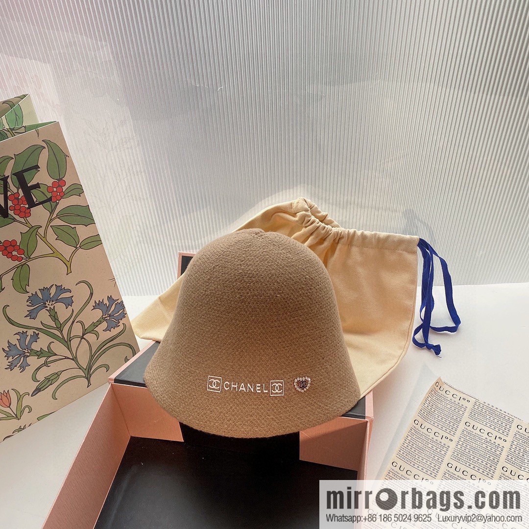 Chanel 2022 autumn and winter new wool bucket hat