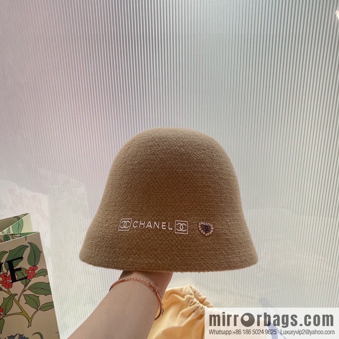 Chanel 2022 autumn and winter new wool bucket hat