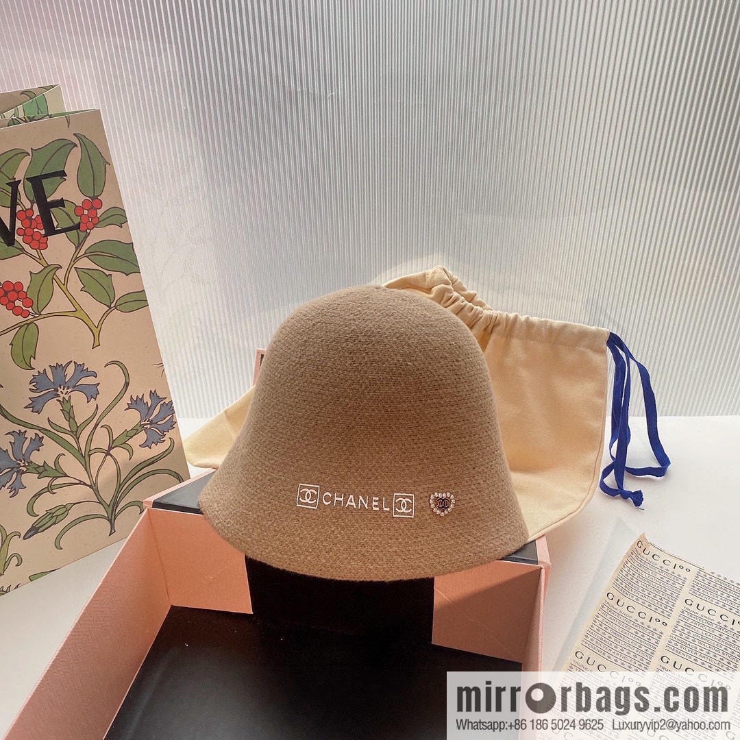 Chanel 2022 autumn and winter new wool bucket hat