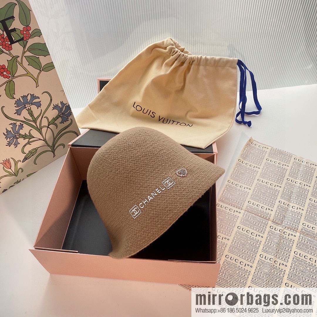 Chanel 2022 autumn and winter new wool bucket hat