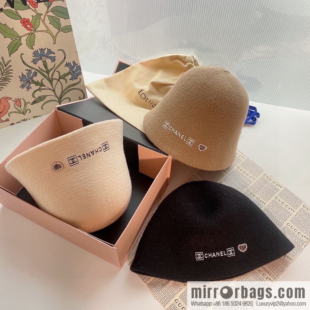 Chanel 2022 autumn and winter new wool bucket hat