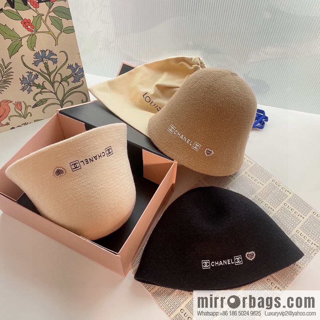 Chanel 2022 autumn and winter new wool bucket hat