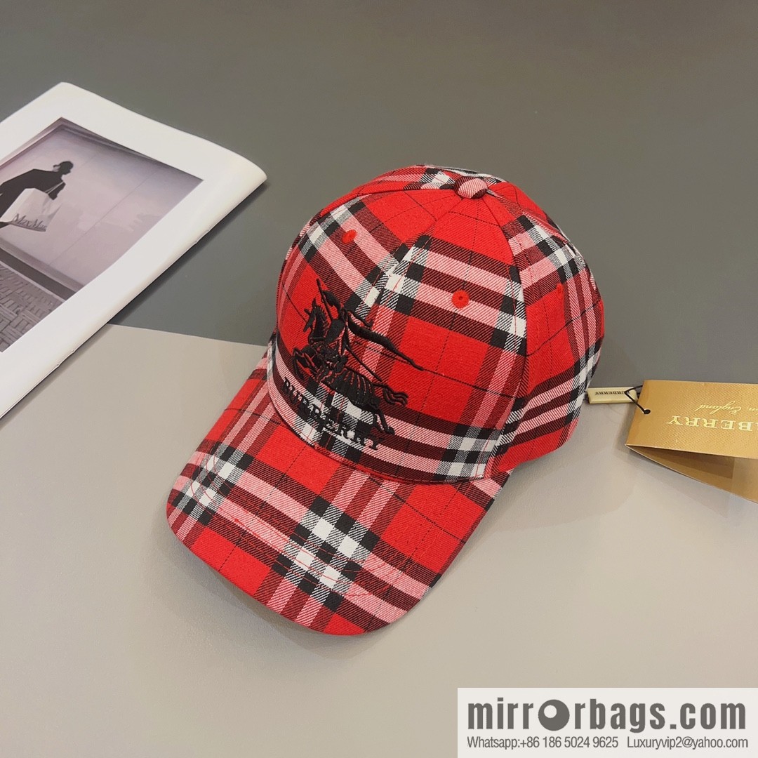 Burberry unisex checked baseball cap