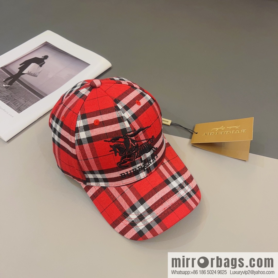 Burberry unisex checked baseball cap