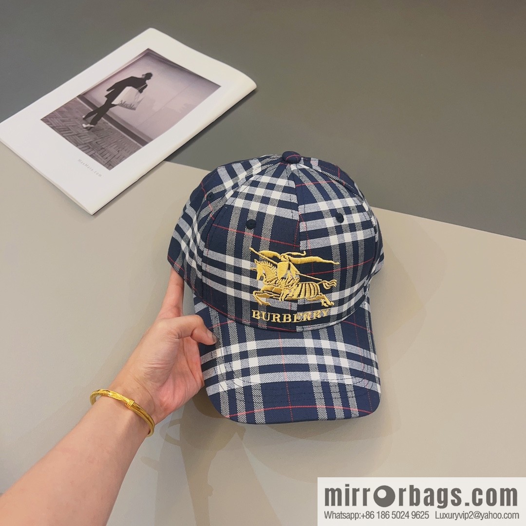 Burberry unisex checked baseball cap