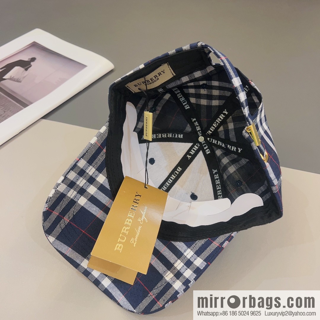 Burberry unisex checked baseball cap