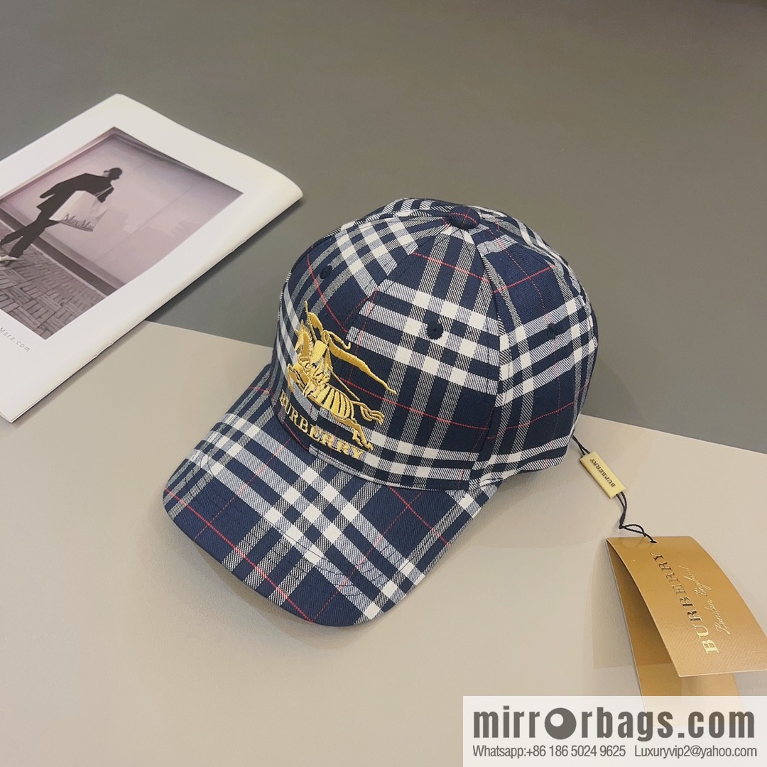 Burberry unisex checked baseball cap