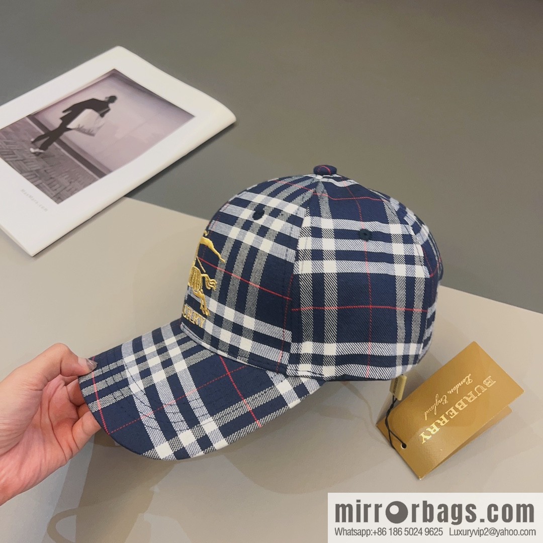 Burberry unisex checked baseball cap