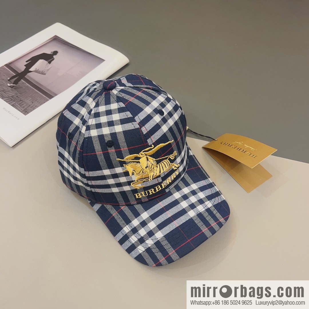 Burberry unisex checked baseball cap