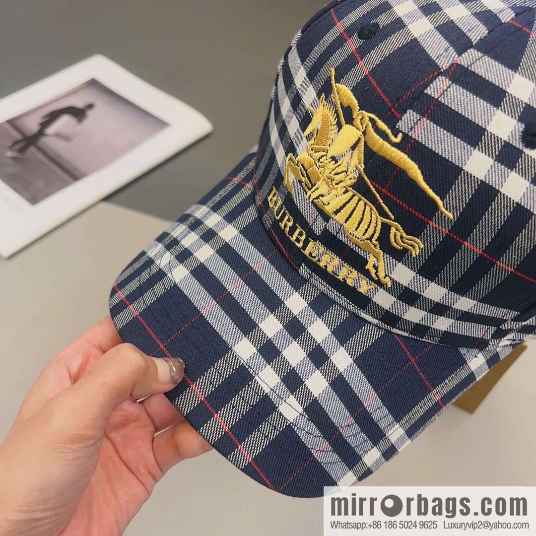 Burberry unisex checked baseball cap