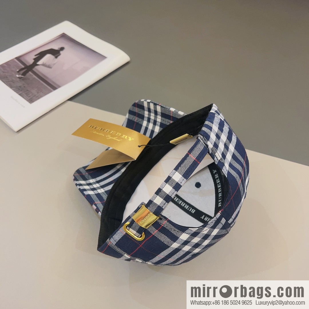 Burberry unisex checked baseball cap