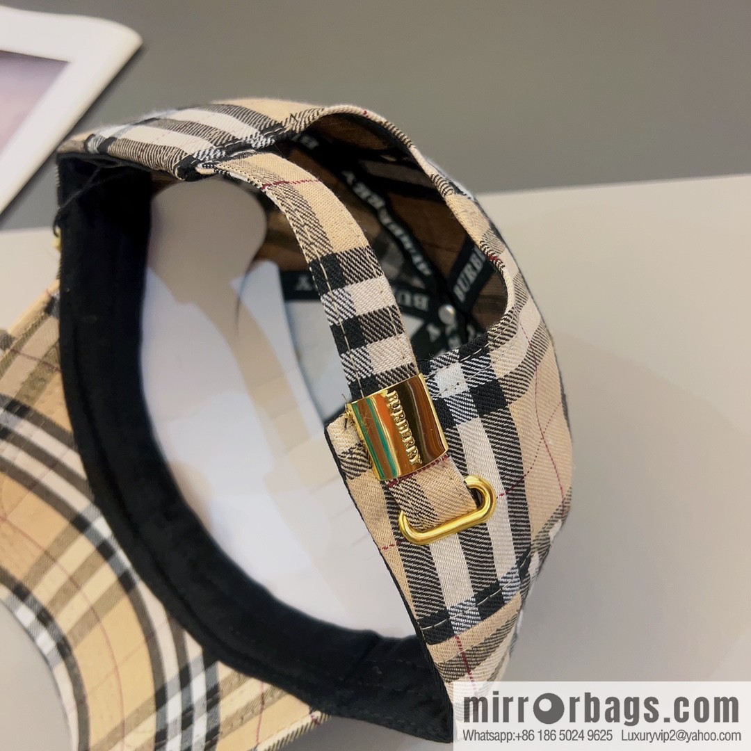 Burberry unisex checked baseball cap