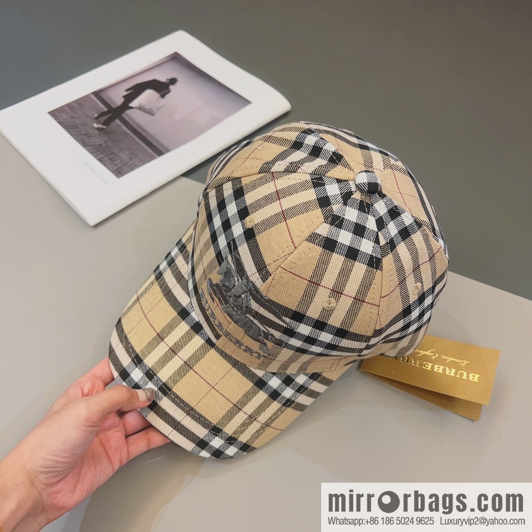 Burberry unisex checked baseball cap
