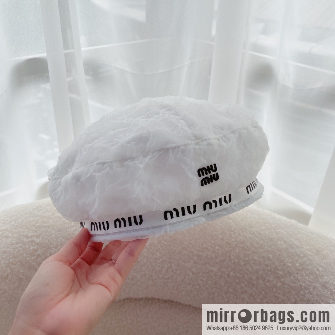 Miumiu autumn mesh fabric beret