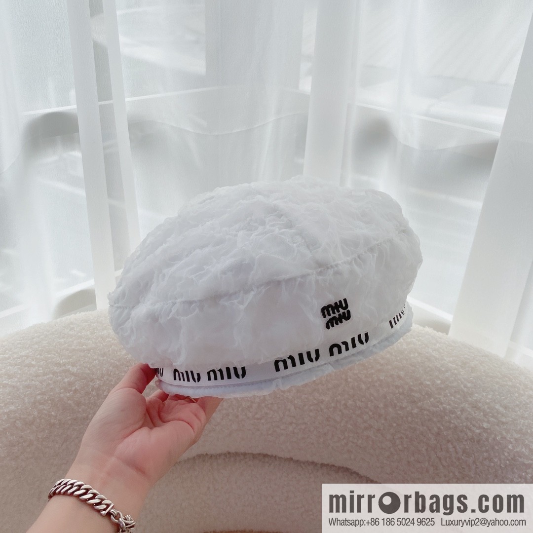 Miumiu autumn mesh fabric beret