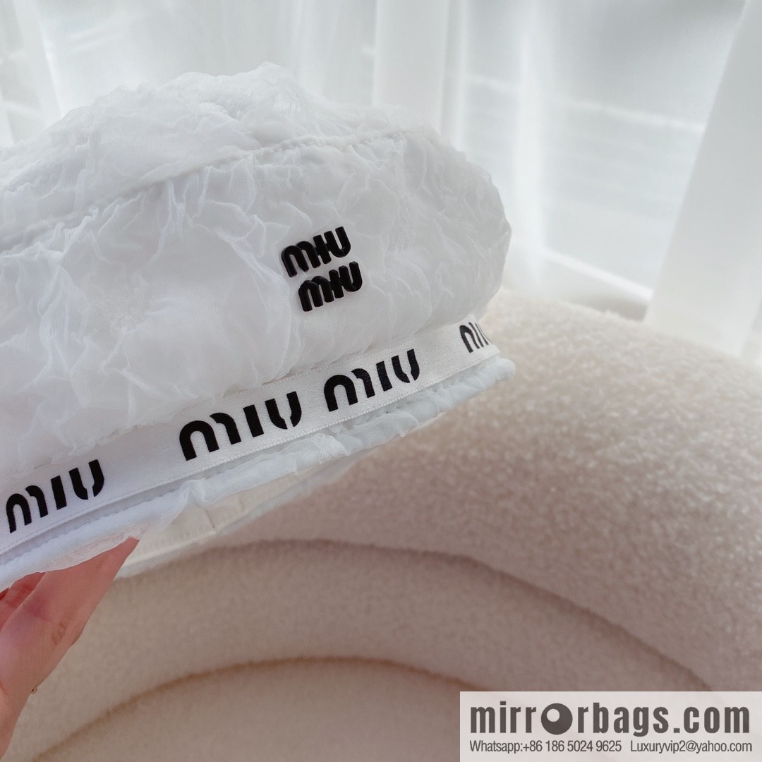 Miumiu autumn mesh fabric beret