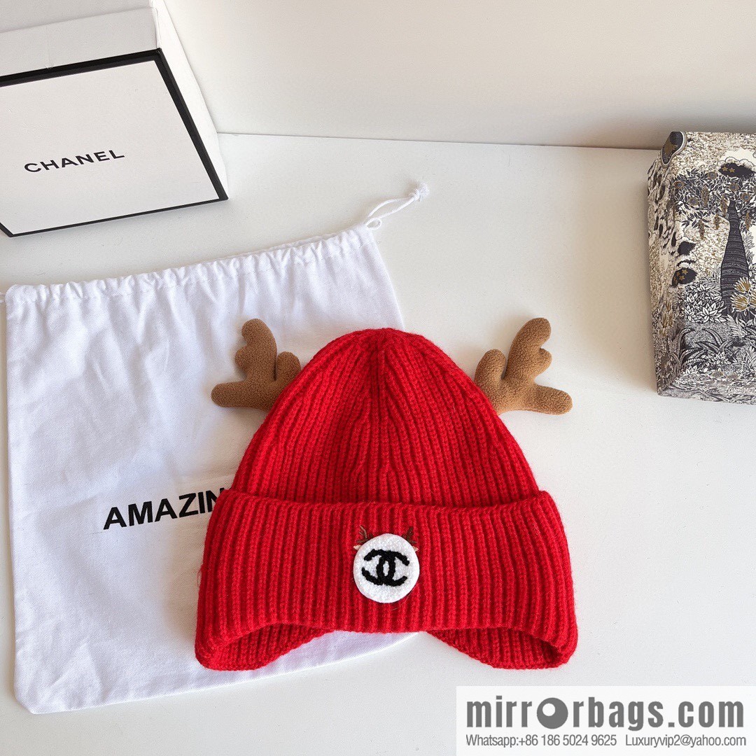 Chanel 2022 autumn and winter new Christmas series plush wool hat