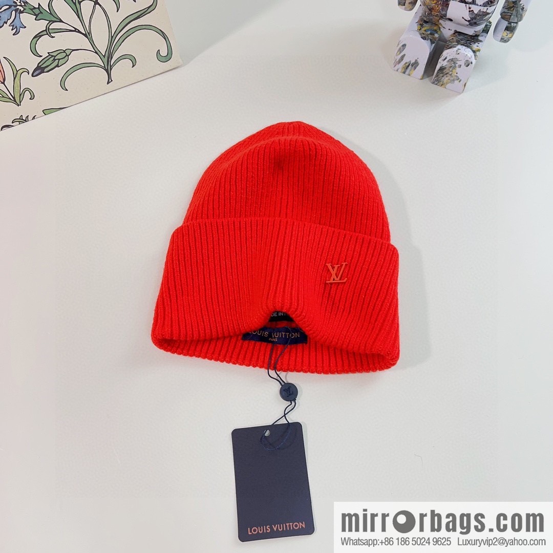 LV Louis Vuitton 2022 autumn and winter new rabbit fur men's and women's knitted wool hats