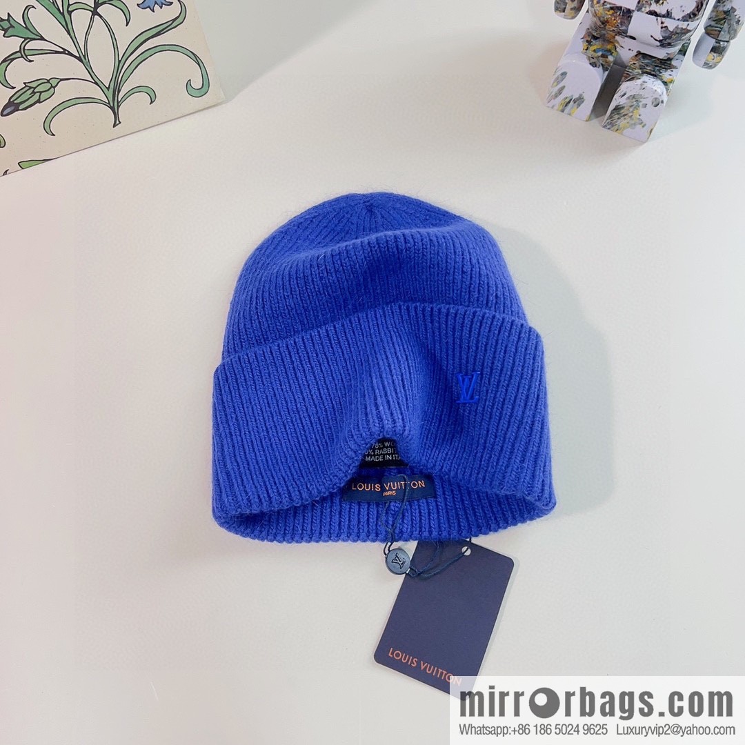 LV Louis Vuitton 2022 autumn and winter new rabbit fur men's and women's knitted wool hats