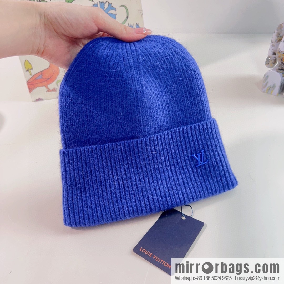 LV Louis Vuitton 2022 autumn and winter new rabbit fur men's and women's knitted wool hats