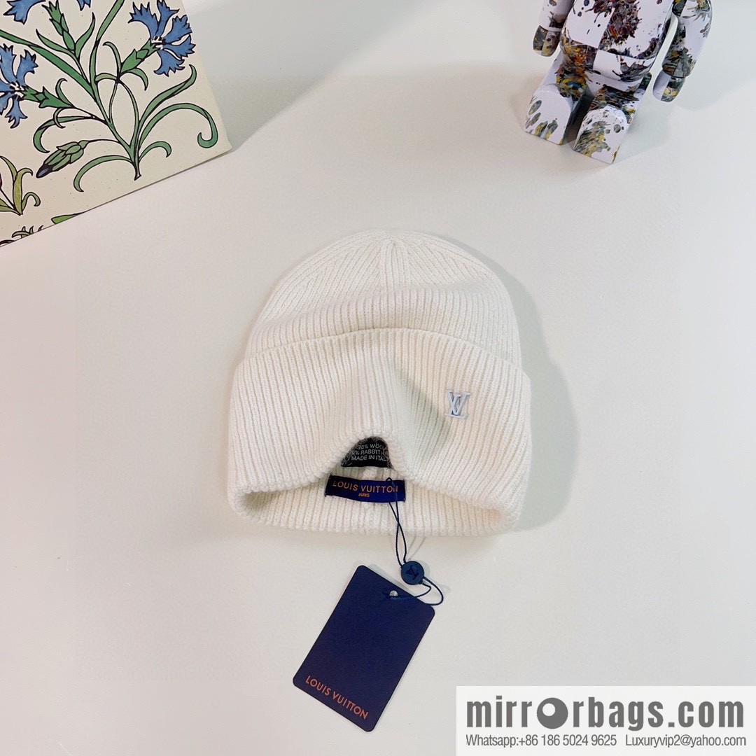 LV Louis Vuitton 2022 autumn and winter new rabbit fur men's and women's knitted wool hats