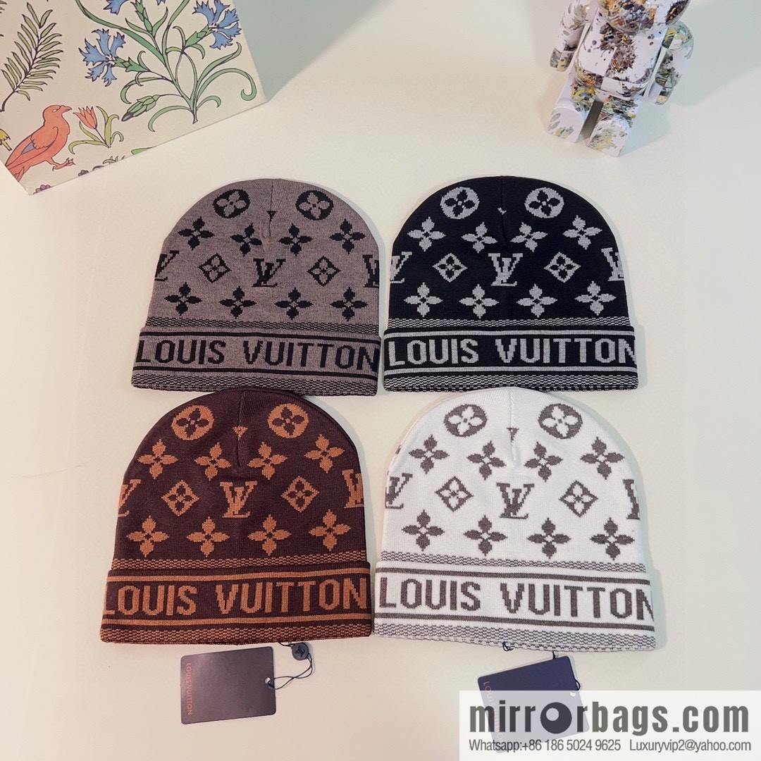 LV Louis Vuitton 2022 autumn and winter new counters synchronized men's and women's knitted wool hats