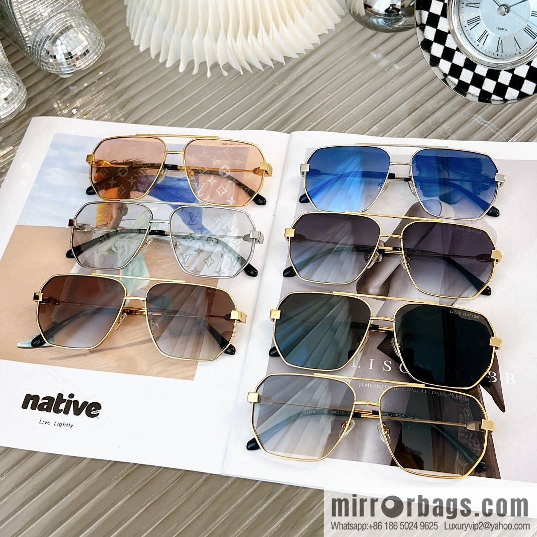 LV Louis Vuitton Metal Box Unisex Sunglasses