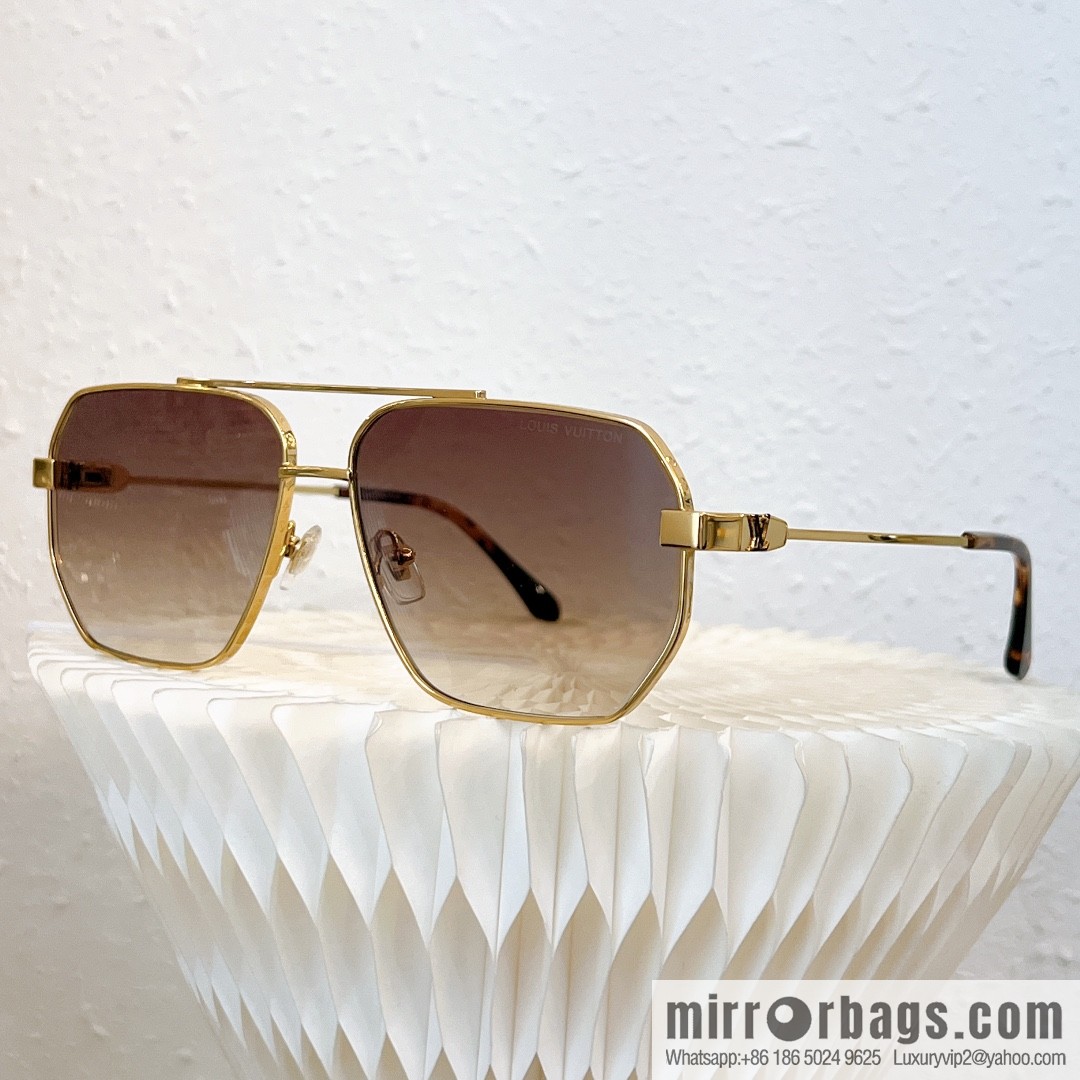 LV Louis Vuitton Metal Box Unisex Sunglasses