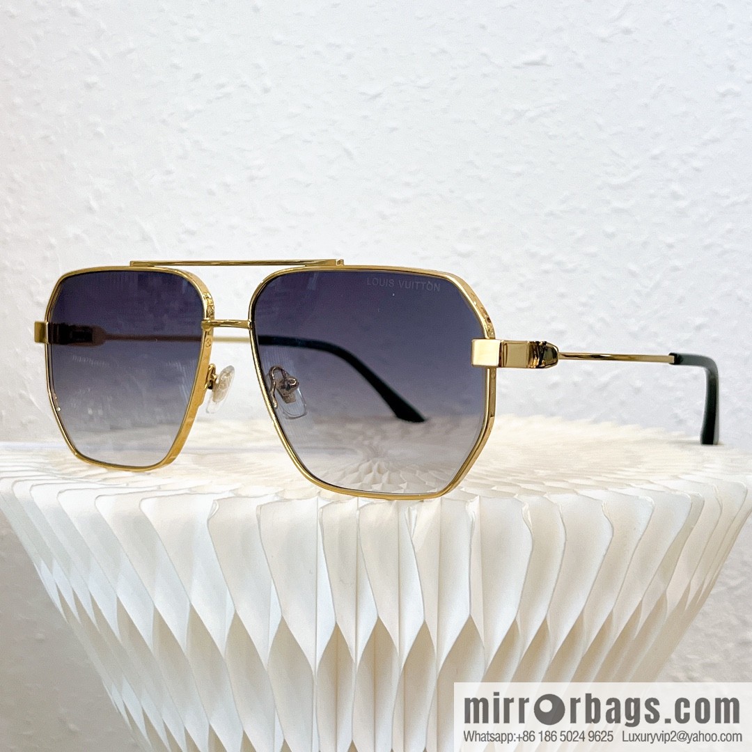 LV Louis Vuitton Metal Box Unisex Sunglasses