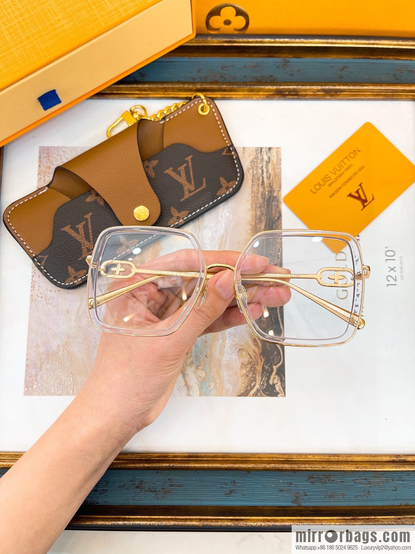 LV Louis Vuitton Square Unisex Sunglasses