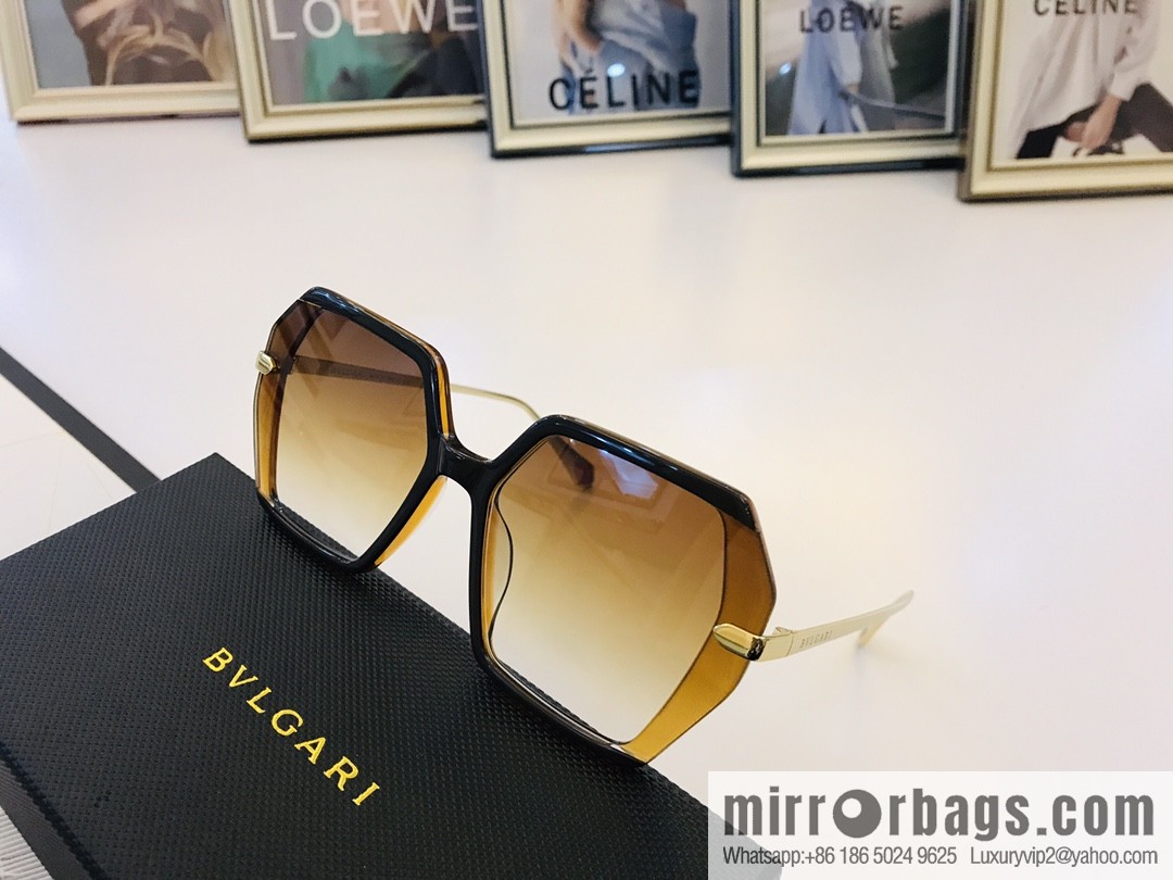 BVLGARI Large Frame Unisex Sunglasses