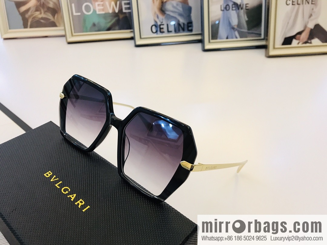 BVLGARI Large Frame Unisex Sunglasses