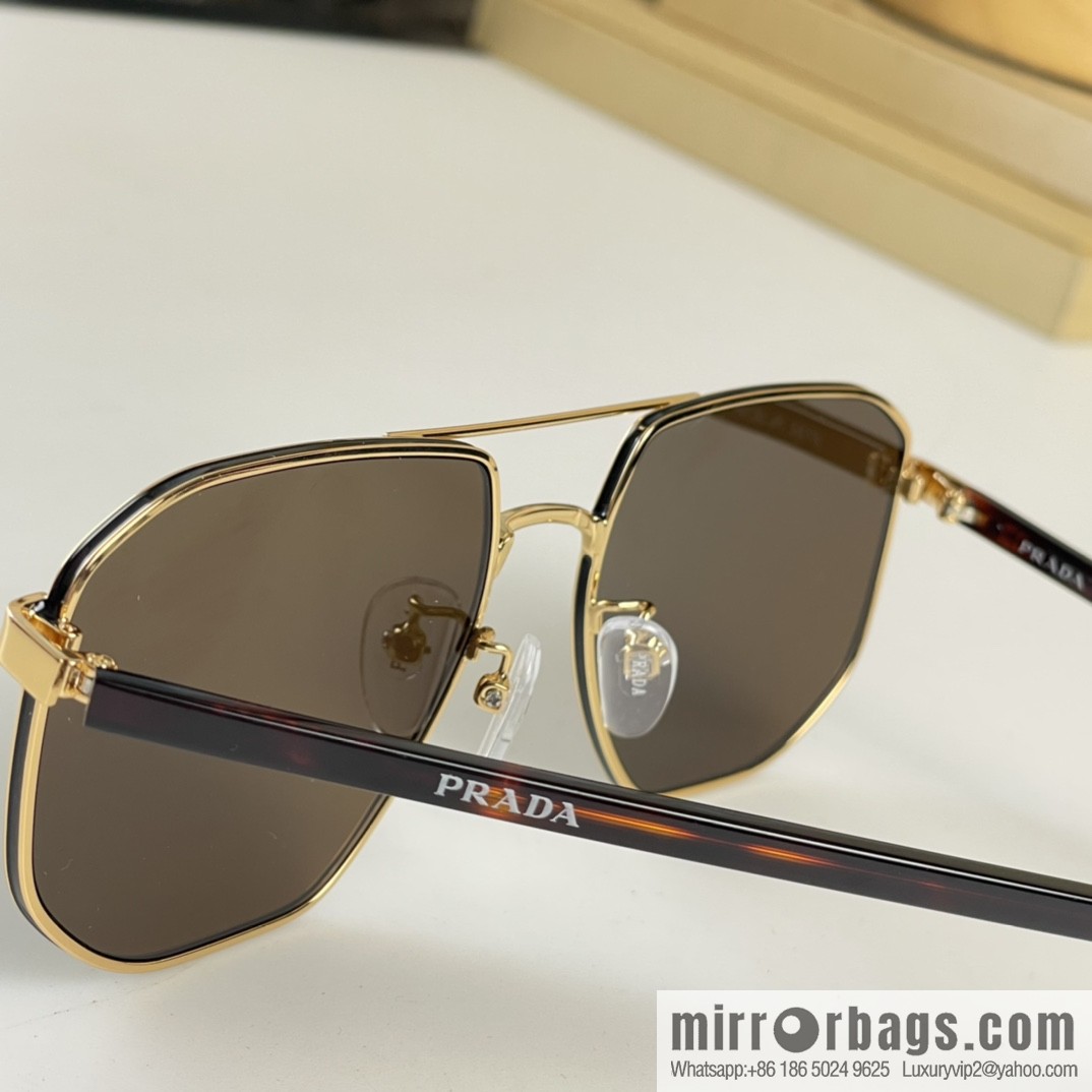 Prada Metal Frame Unisex Sunglasses